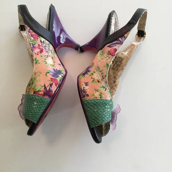 POETIC LICENSE LEATHER PEEP TOE SLING BACKS - Picture 3 of 13